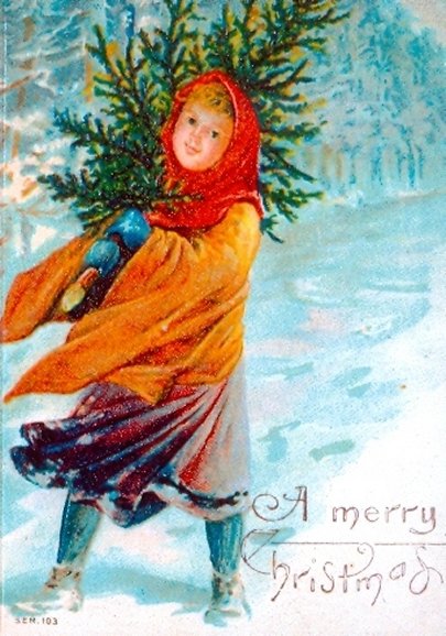 Viktorianische Weihnachtskarte