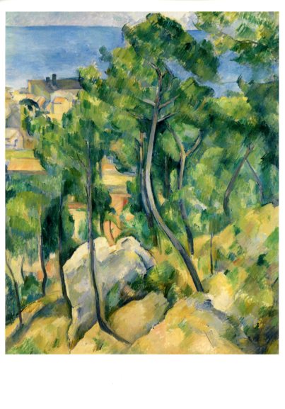 Postkarte Paul Cezanne Badende vor einem Zelt 