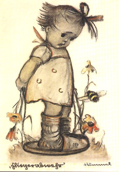 Mädchen mit Hummel, aus dem "Hummelbuch"